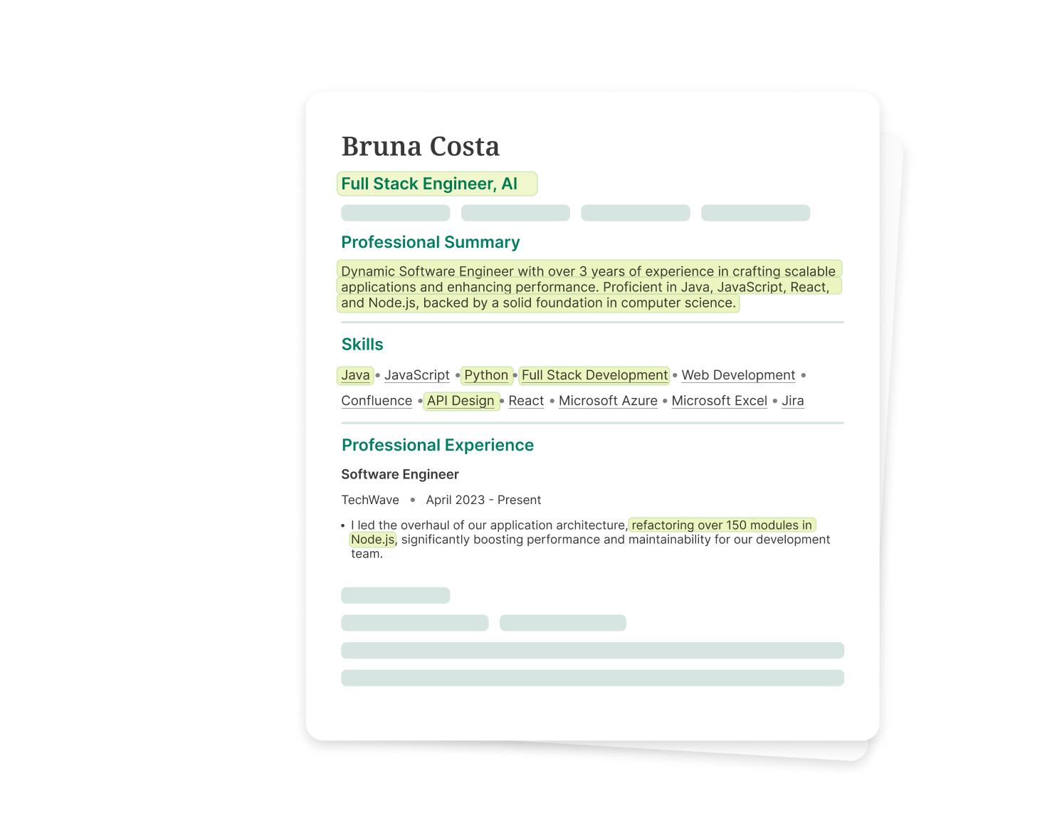 CV otimizado para vagas internacionais